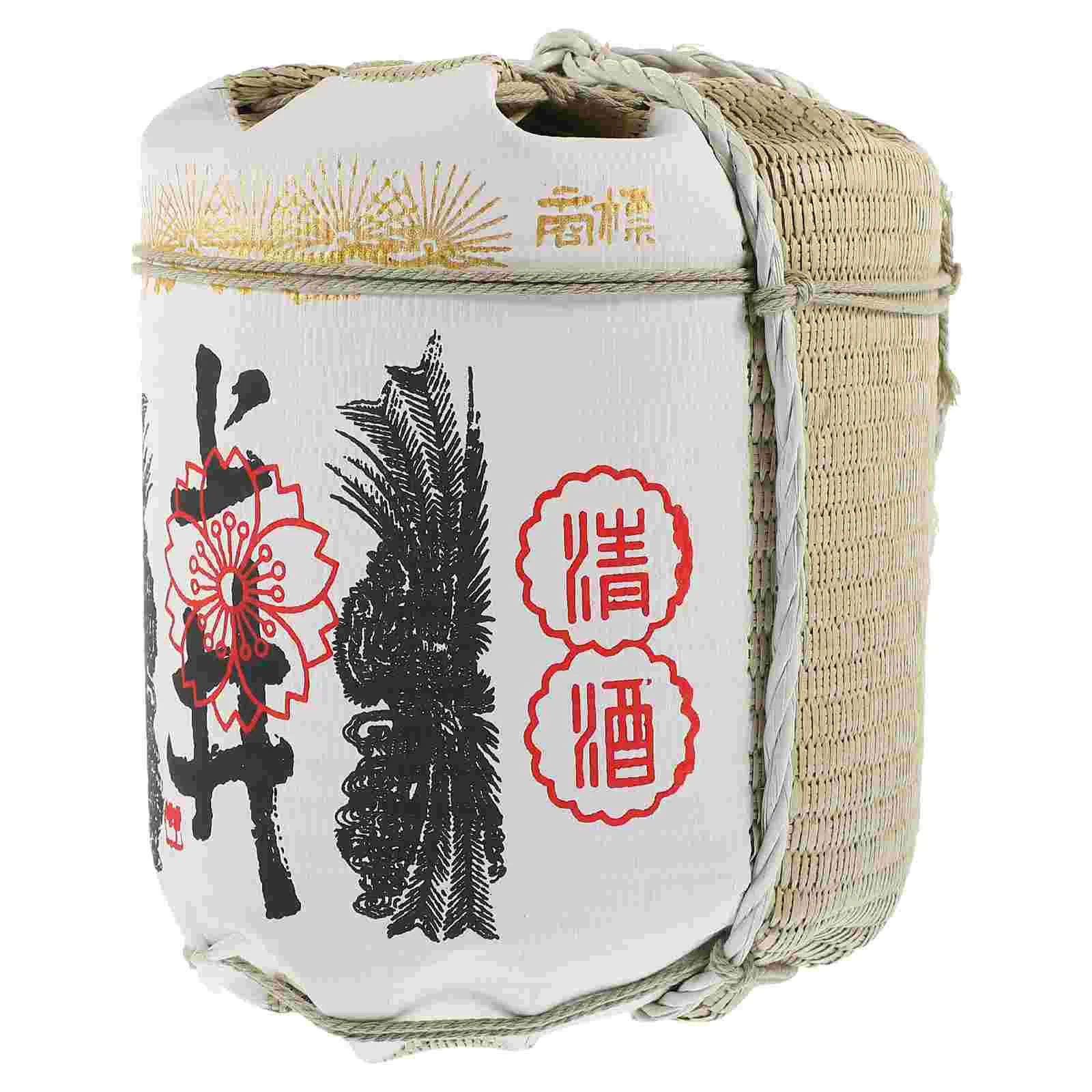 

Travel Bags Japanese Sake Barrel Decoration Outdoor Home Restaurant Adorment