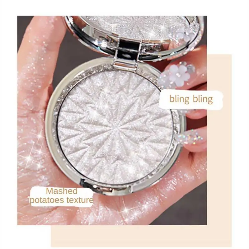 

2 Colors Highlighter Makeup Palette Water-Light Pearl White Champagne Gold Jelly Gel Face Contour Brighten Eye Shadow Cosmetic