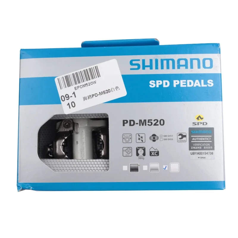 Для Shimano Deore M6000 M520 двухсторонняя педаль SPD черная серебристая для горного