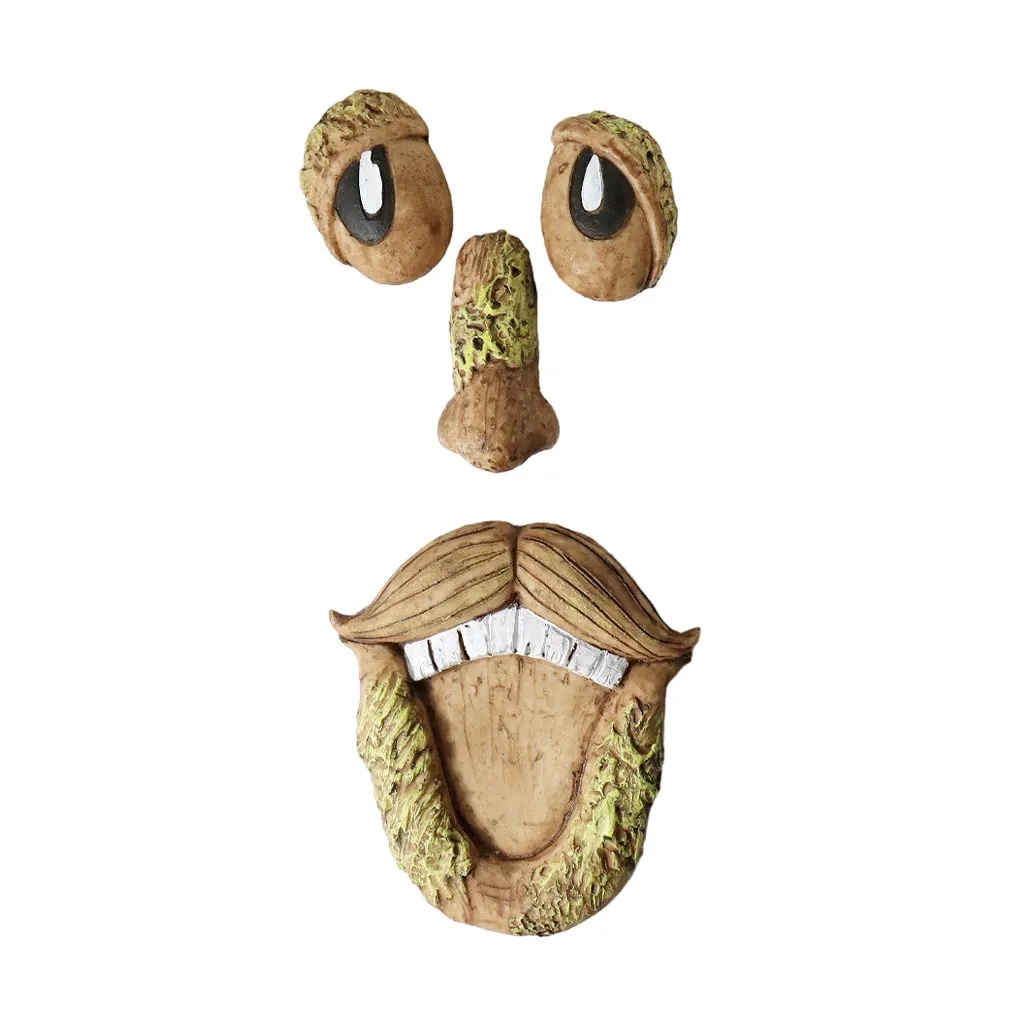 

Resin Enchanting Garden With Tree Face Decoration Materials Multi Scene Application Bark Ghosts Face