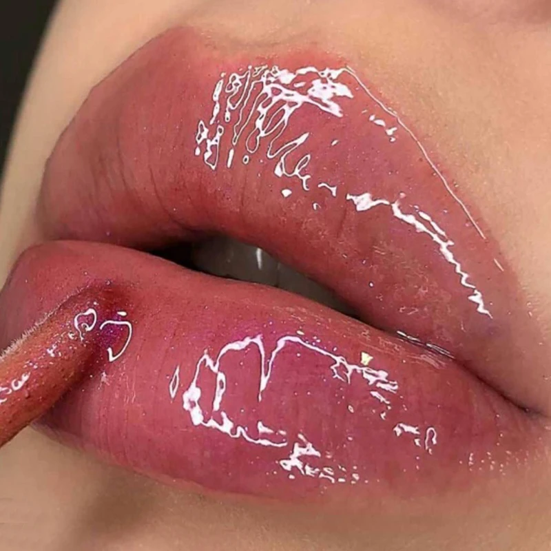

Crystal Glitter Lip Gloss Capsule Jelly Lip Plumping Oil Liquid Lipstick Shiny Transparent Lasting Moisturizing Lip Oil Makeup
