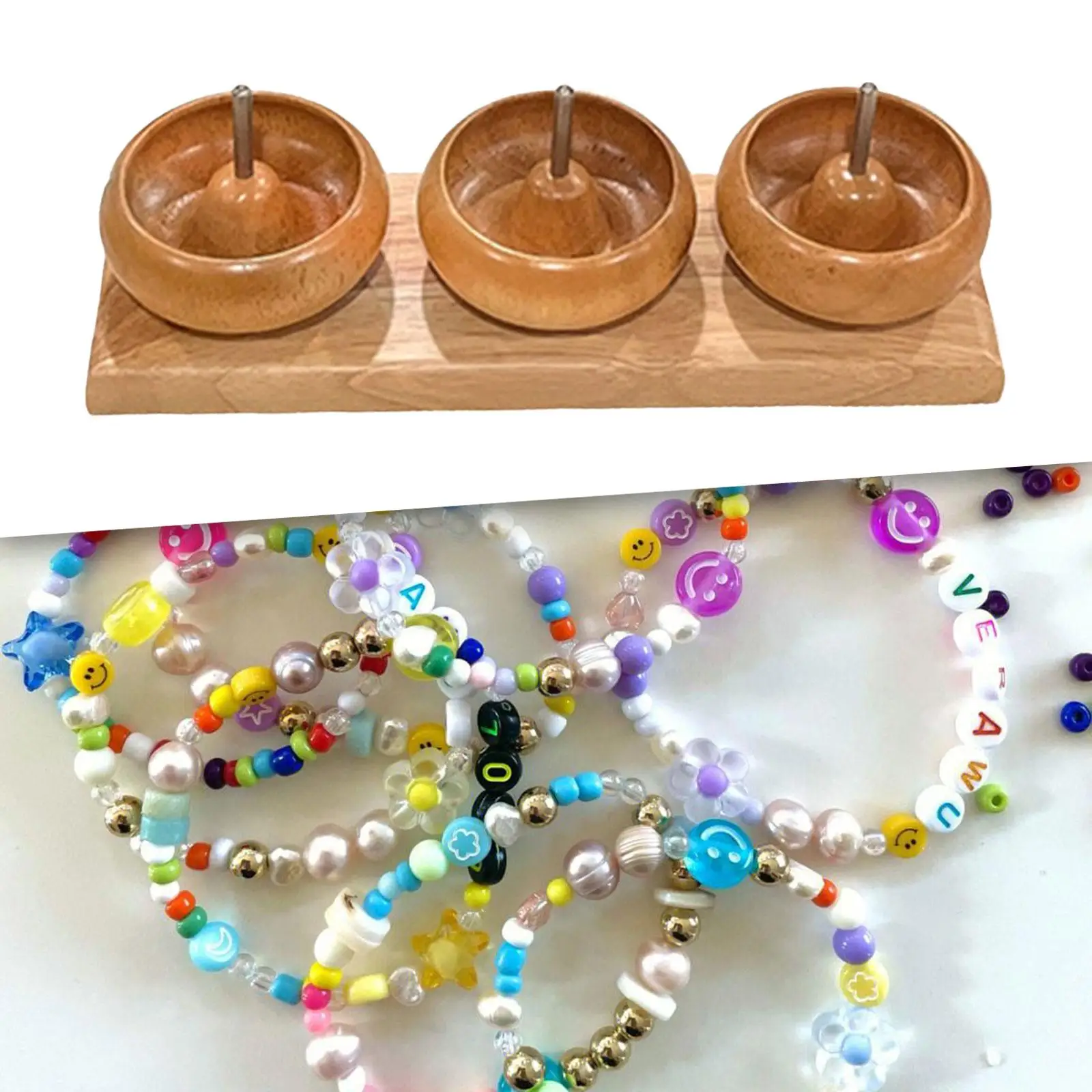 

Wooden Bead Spinner Crafting for Jewellery Making Crafting Project Bracelets