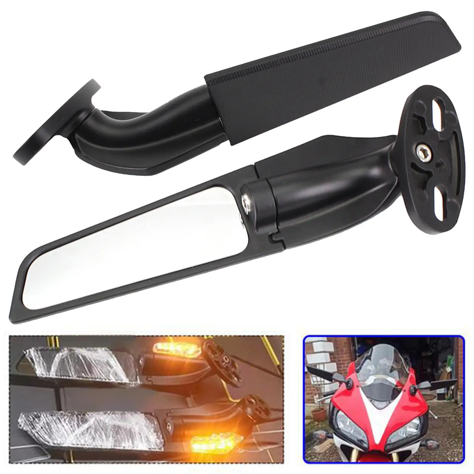 

Мотоциклетные боковые зеркала заднего вида, 2 шт., аксессуары для мотоциклов, запасные боковые зеркала для VFR1200