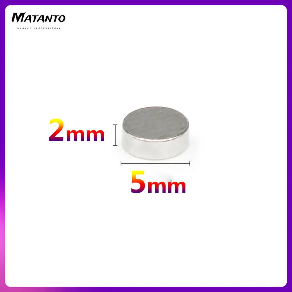 

50/100/200/500/1000/1500PCS 5x2 Rare Earth Strong Magnets 5x2mm Small Round Magnets Disc 5mmx2mm Permanent Neodymium Magnets 5*2