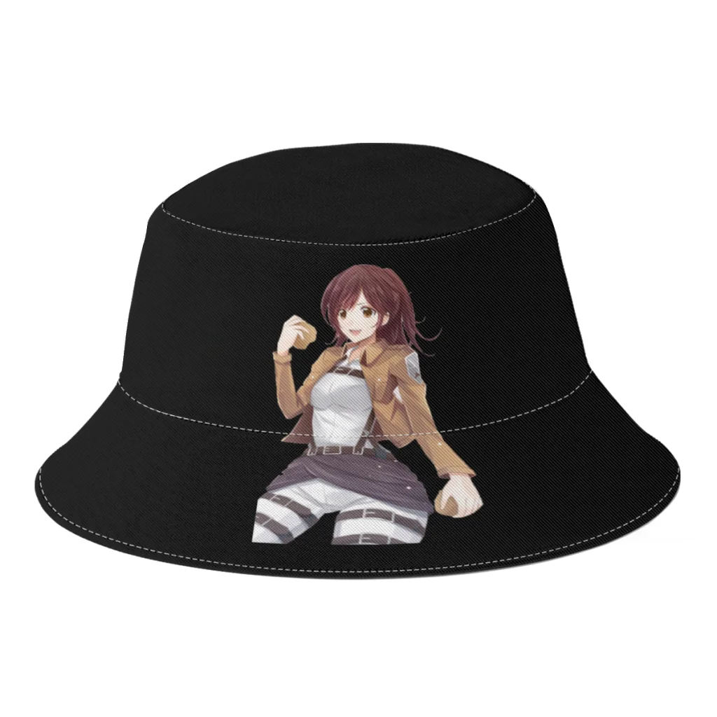 

Attack On Titan Fisherman Hat Men Women Hip Hop Anime Eren Shingeki No Kyojin Spring Summer Bucket Hat Gorros Panama Sun-Proof