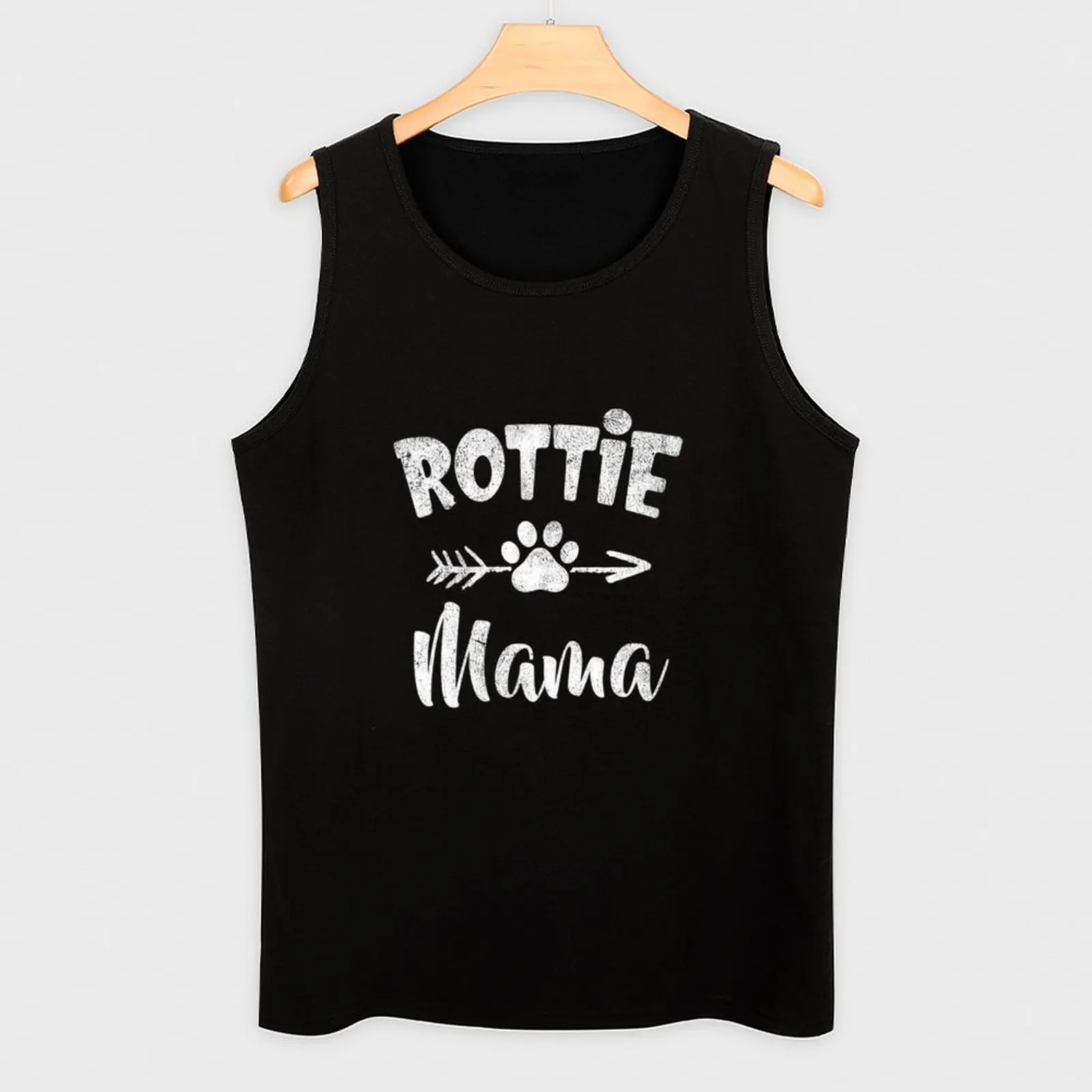 Мужская футболка Rottie Mama Paw из хлопка