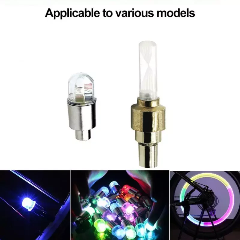 

Seven-coloured Bicycle Valve Lamp Motorcycle Bike Light Mountain Road LEDS Caps Wheel Spokes LED Light Hot Wheels Safety