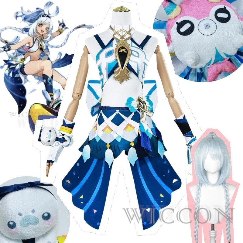 Genshin Impact Muinaa Косплей Костюм Парик Униформа Головные уборы Кукла Meztli Springs Natlan