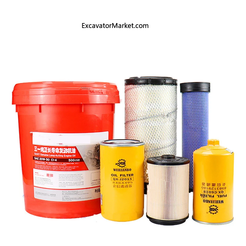 Для Sany 115 125 135C двигатель масло дизельный воздушный фильтр возврат 1000 часа