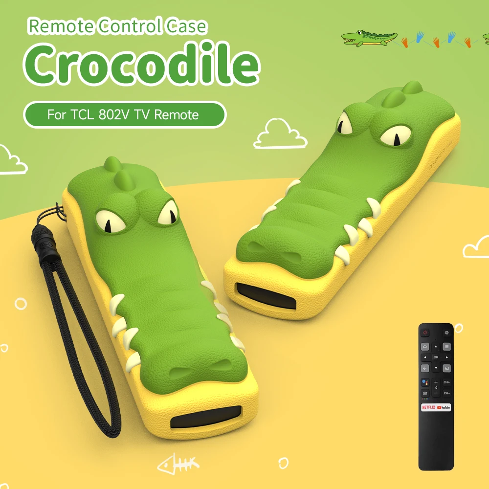 

Remote Control Case for Xiaomi TV Box S Mi Stick 4A Compatible TCL RC802V RC10P RC801C for OPPO BRC-004A K9 Silicone Crocodile