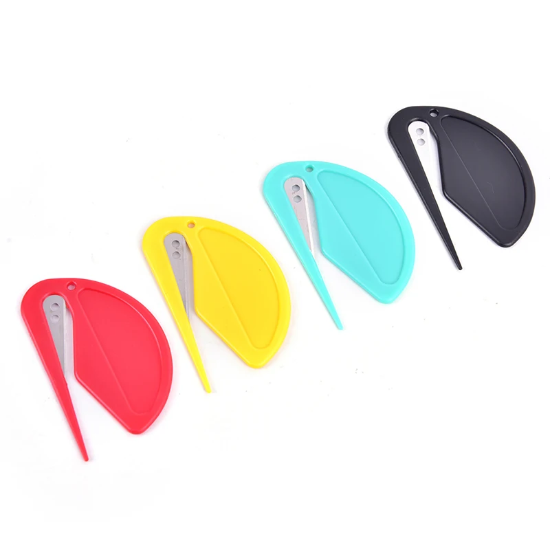

2 Pieces Plastic Letter Opener, Mini Sharp Letters, Envelope Opener, Security Papers, Protected Cutter Blade, Office Equipment