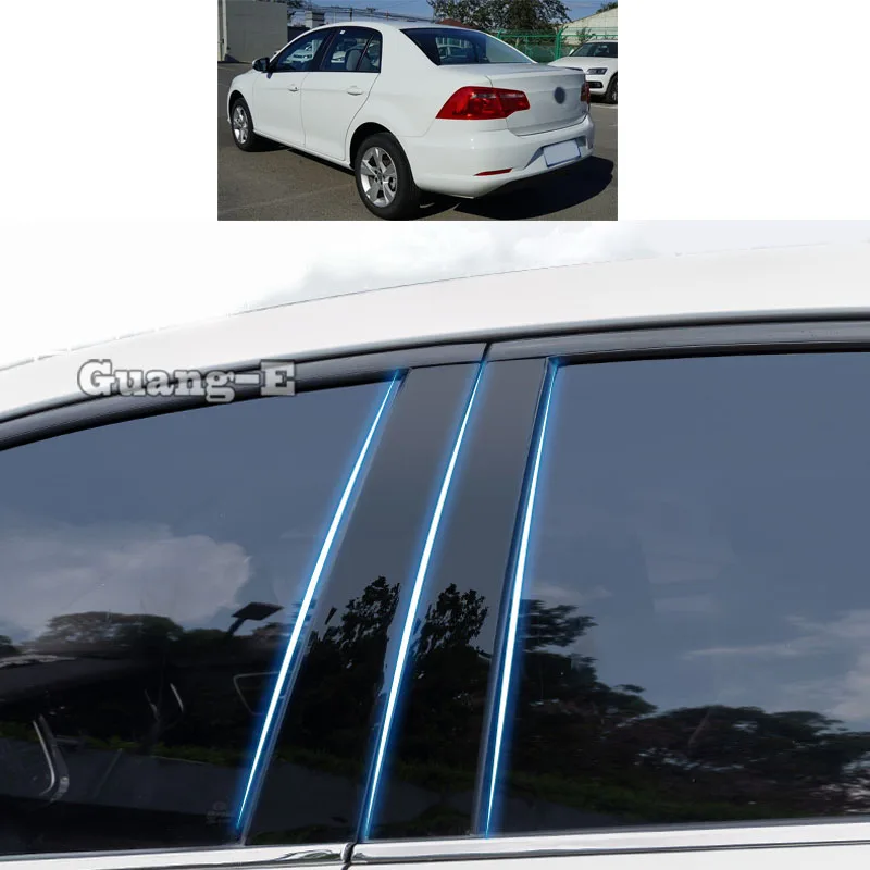 

Для Volkswagen VW Bora 2013-2015 автомобильный Поликарбонат материал столб крышка отделка двери окно Фортепиано черная молдинговая наклейка пластина 6 ...