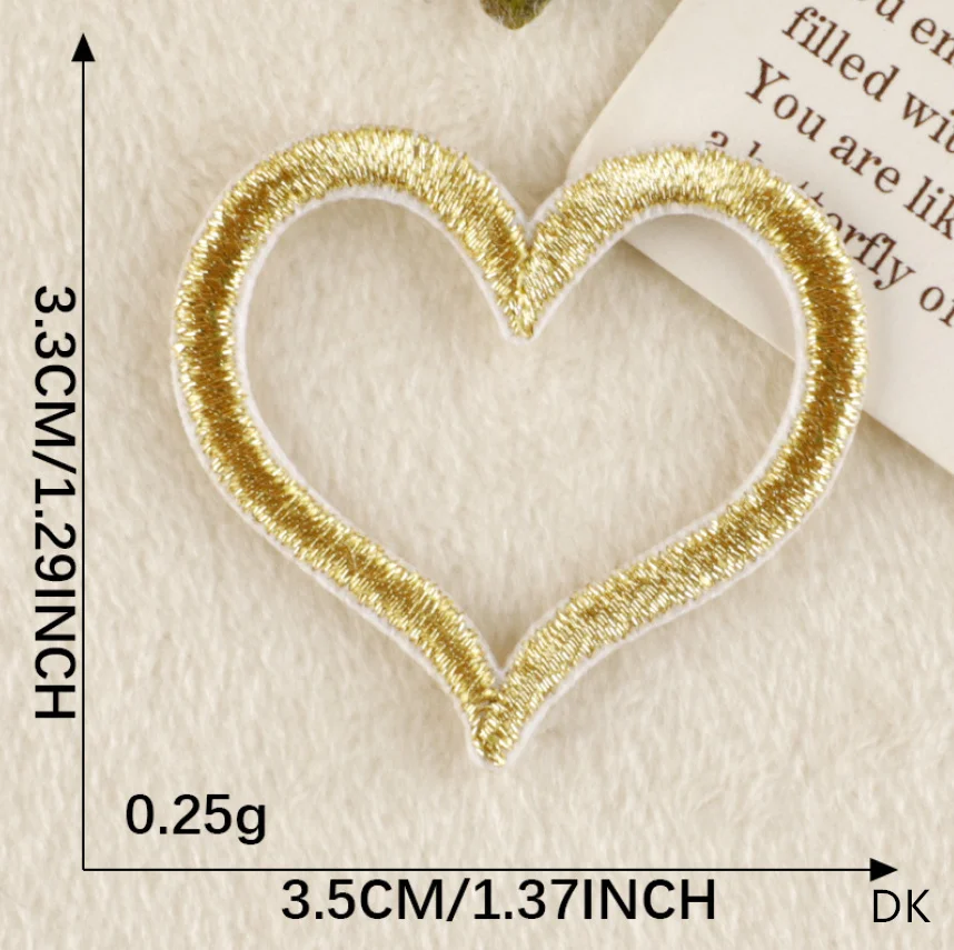 10 шт. золотая звезда сердце железо пришивные вышитые нашивки одежда шляпа сумка