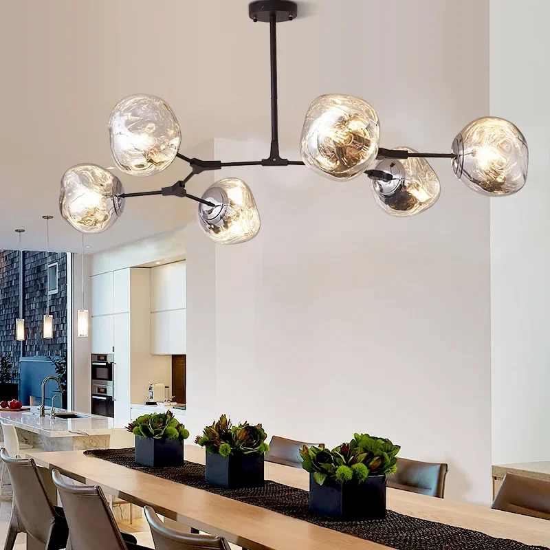 Скандинавская молекулярная люстра Magic Bean постмодернистская лава светодиодный