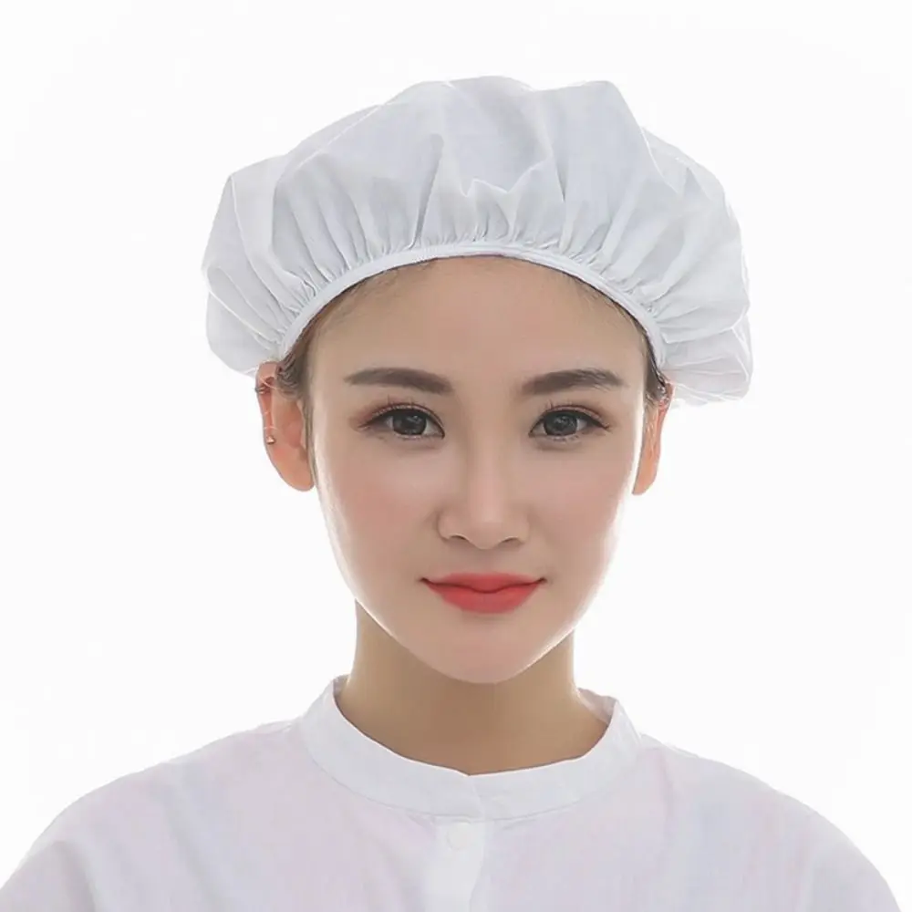 

Шапка для повара из хлопчатобумажной ткани, шляпа для шеф-повара, дышащая рабочая одежда для гостиничных кухонь, для мужчин и женщин