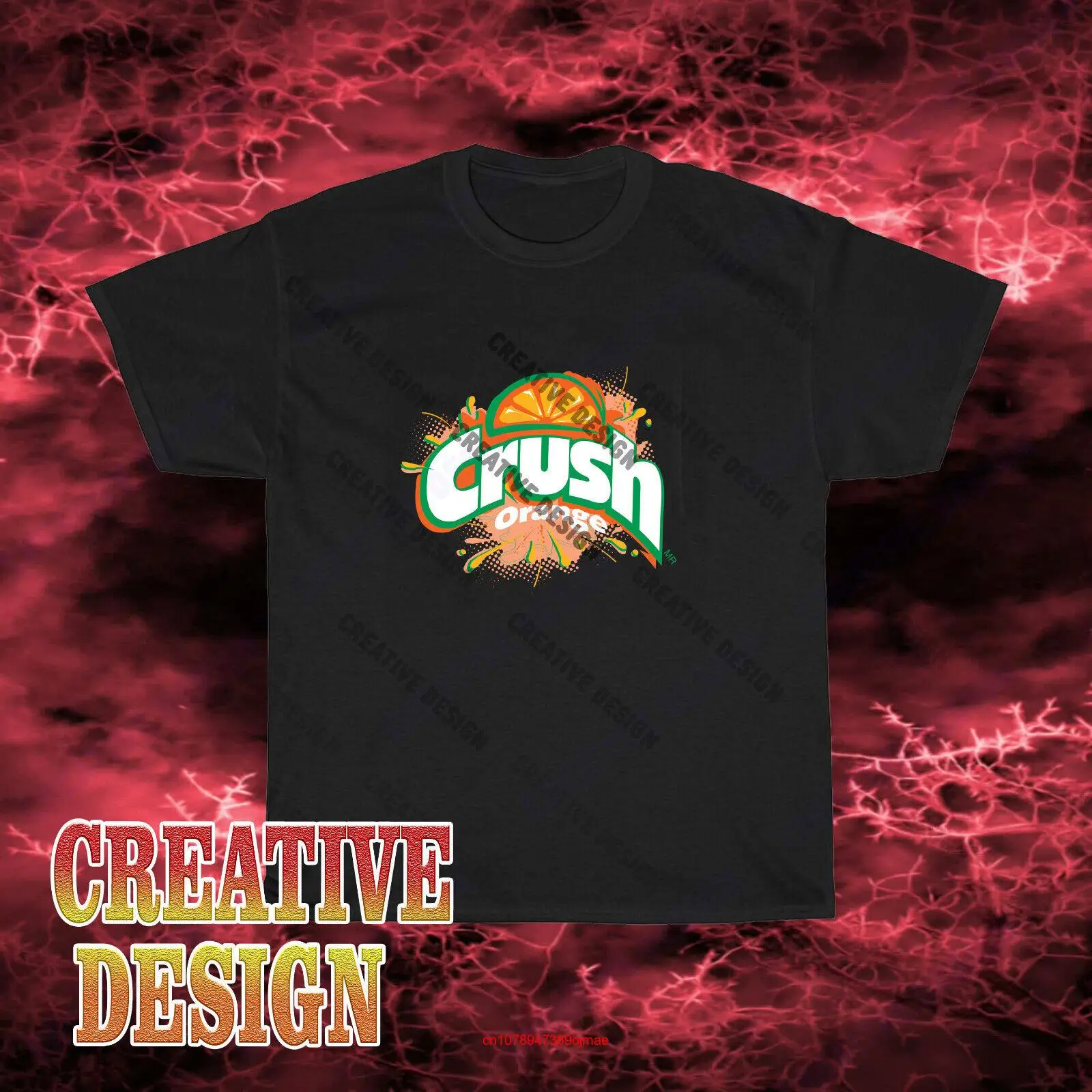 Новая дизайнерская черная футболка с логотипом оранжевый газировки Забавный