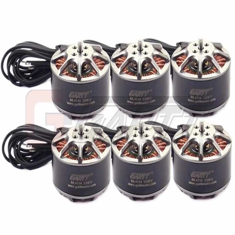 6 шт. бесщеточный двигатель GARTT ML 4114 330KV для мультикоптера Hexa DJI S800 S1000 RC Drone