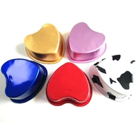 10pcs aluminum foil cake pan pudding cup heart shaped cupcake cup with lids flan baking pans grillable tin foil cup with lid