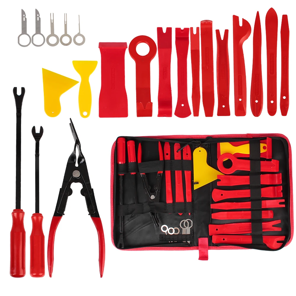 

Инструменты для ремонта автомобильного радио, заклепки для стереосистемы, крепежи для аудиоплеера, панели, отделки, набор для демонтажа, ав...