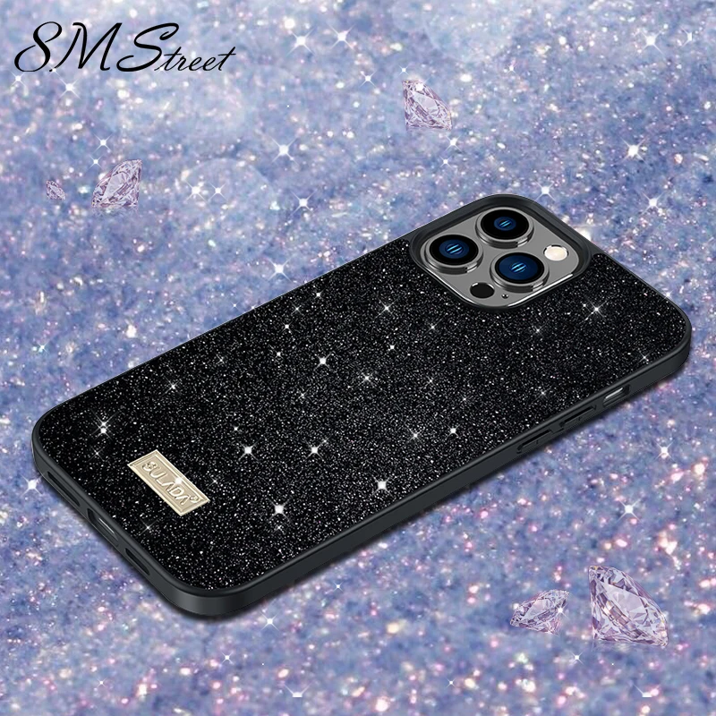 Fashion Shiny Case For IPHON 12 13 14 Pro Max 14 Plus Colorful Phone Cover For Iphone 11 Promax X XR XS Max Glitter Phone Shell