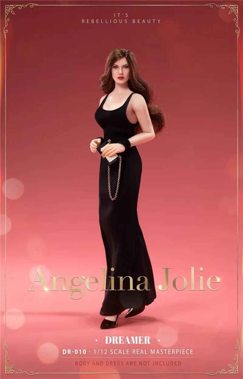 DR-010 1/12 солдат Анджелина Джули голова резьба длинная юбка на высоких каблуках