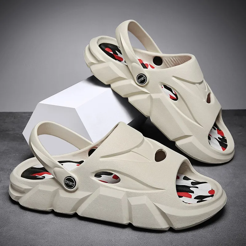 Сандалии мужские летние на очень толстой подошве мягкие повседневные сланцы Эва