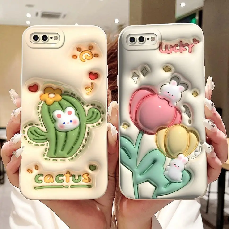 Чехол для iPhone 7 Plus A1661 A1784 Мягкие силиконовые чехлы телефонов с милой пандой Apple IPhone