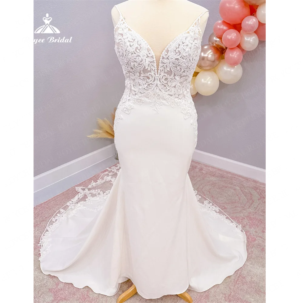 Roycebridal В-образный вырез свадебное платье