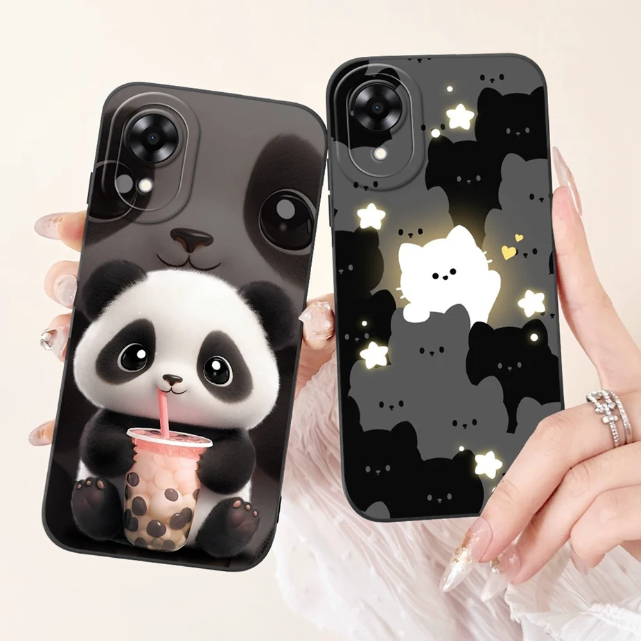 Для Oppo A17K чехол CPH2471 милый мультяшный окрашенный 6 56 ''Мягкие силиконовые