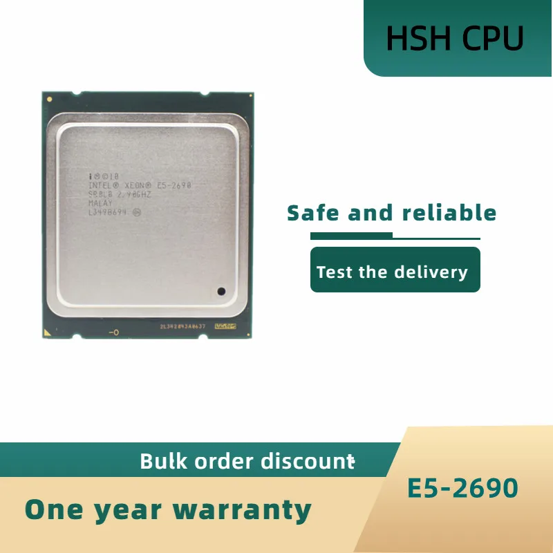 Intel Xeon Processor E5 2690 E5-2690 Eight Core 2.9G SROL0 C2 LGA2011 CPU 100% working properly PC Server Desktop Processor