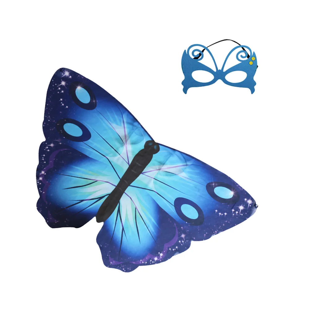 

Blue Costume Cloak with Masquerade Eye Cover Fairy Christmas Role Play Party Favors forBoys