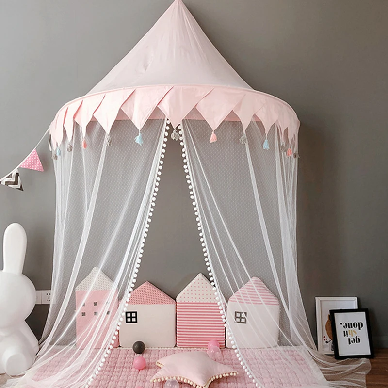 Kids Teepee Tents Children Play House Castle Cotton Foldable