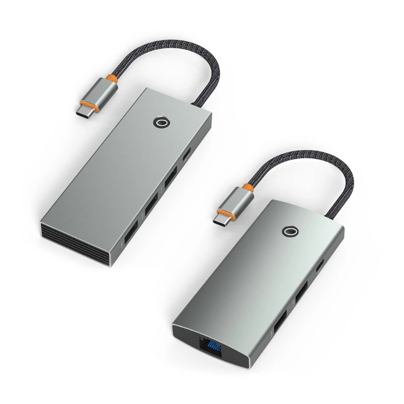 

6-in-1 USB C Hub with 4KHDMI Rj45 Port and PD100W Charging for Book Air
