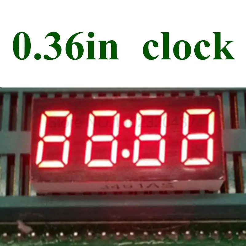 

Hot sale 0.36 Inch 7 Segment 4 Digit Super Red 0.36" 0.36in Clock LED Display Common anode Time 12 Pins for DIY