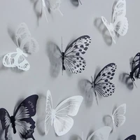 36pcs 3d crystal butterfly wall stickers new year christmas home decor creative butterflies with diamond party decoration