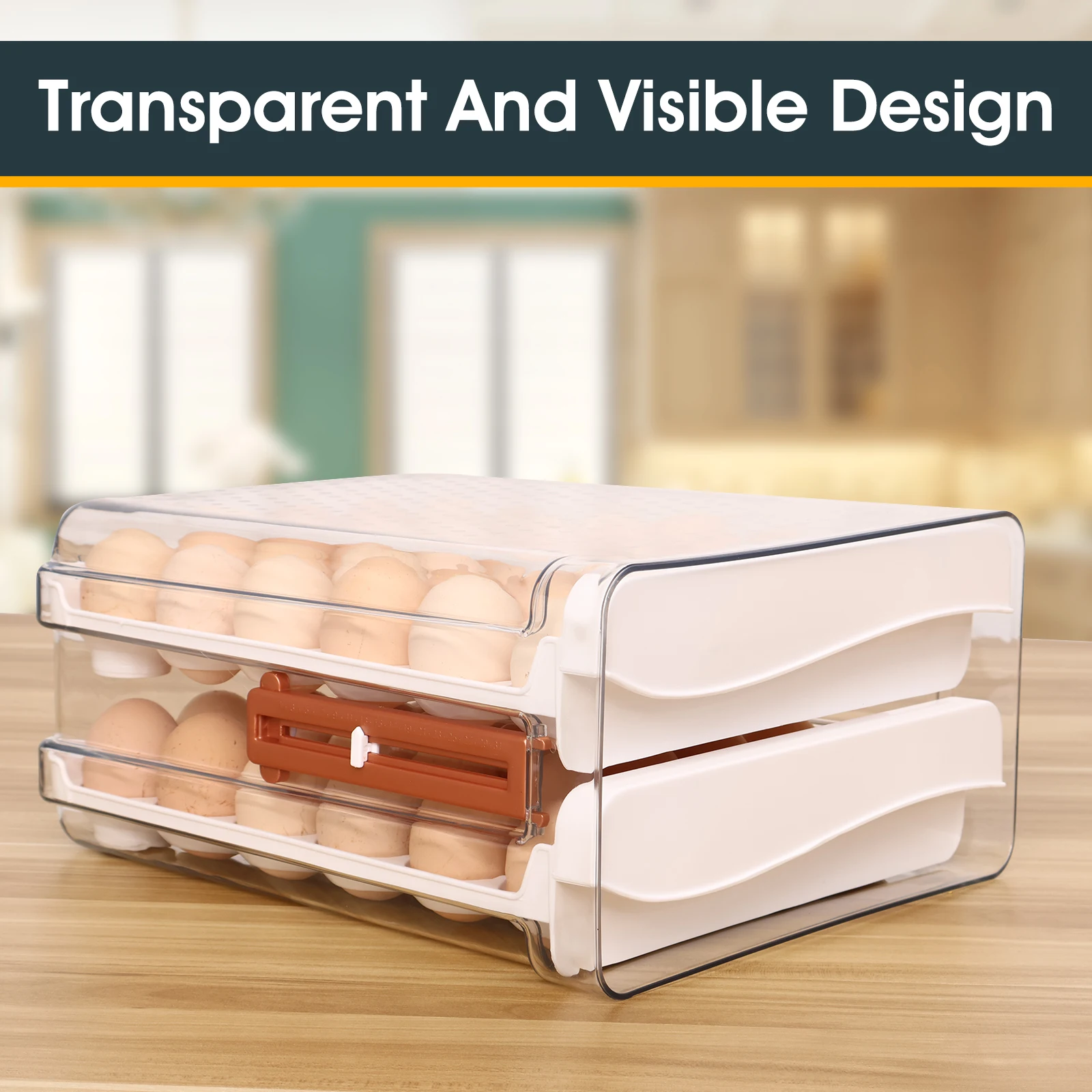 2-Φ ящик большой емкости штабелируемые ящики для хранения яиц с шкалой времени 32/60