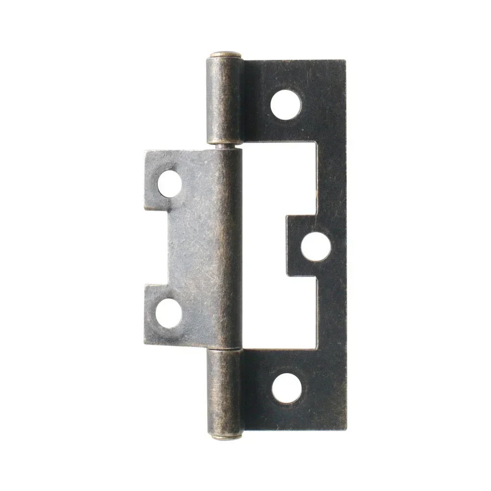 4 zestawy metalowych zawiasów skrzyniowych ze śrubami wpuszczana klamra zawias 2 7 &quotbrąz/czarny wystrój okuć meble szafka drewniane pudełko