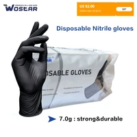 work gloves nitrile plastic dishwashing cosmetic 100 units cleaning tools wostar kitchen home garden product disposable gloves