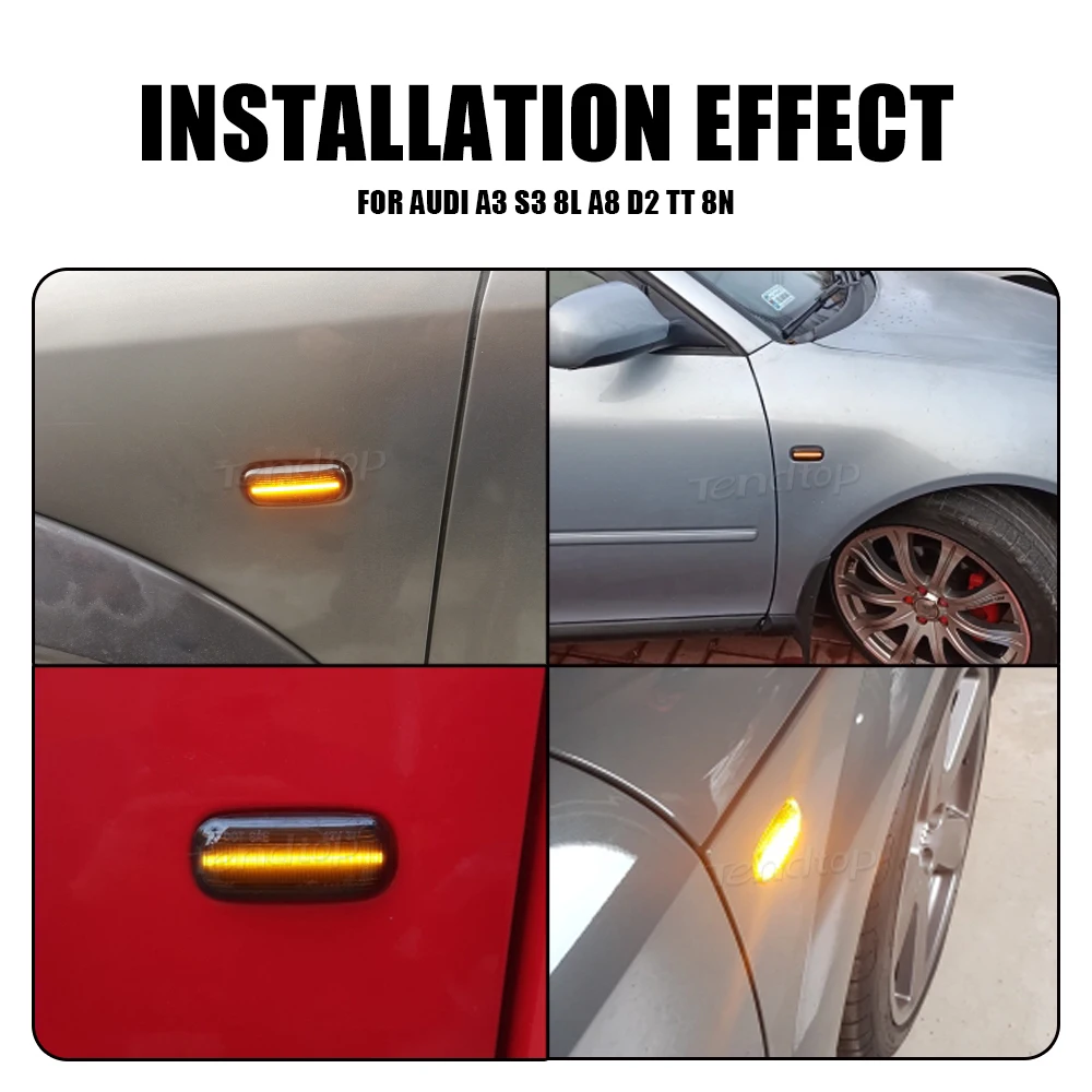 Светодиодный Динамический указатель поворота для Audi A3 S3 8L 2000-2003 A8 D2 1999-2002 TT 8N 2000-2006