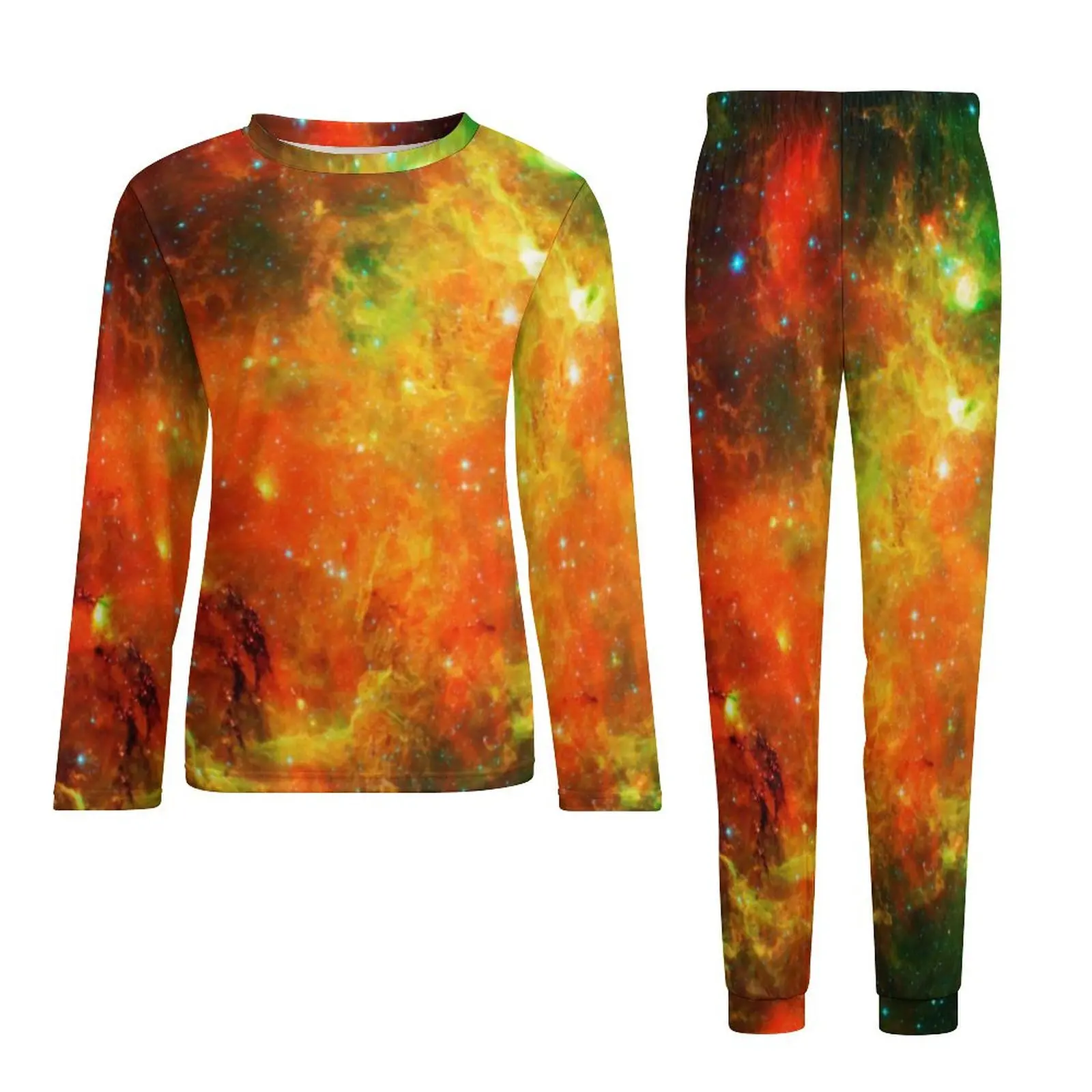 Красочные пижамы Starry Nebula весенние комплекты из двух предметов с галейским