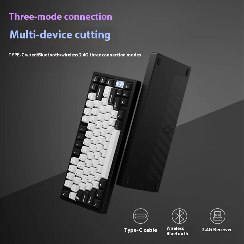 Неопределенная механическая клавиатура Nd75 3 режима 2 4 г Bluetooth беспроводные