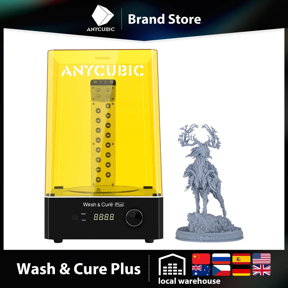 

ANYCUBIC Wash and Cure Plus Larger Size 2-in-1 UV Resin Curing for LCD SLA Photon Mono X Mars 3D Printer Jewelry/Dentistry