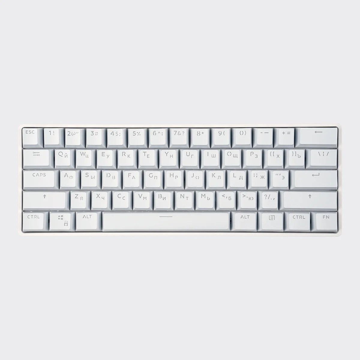MK61 RGB Wireless с русскими буквами Mechanical Keyboard кириллица, Hot Swappble Gaming Keyboard with Cyrillic Translucent