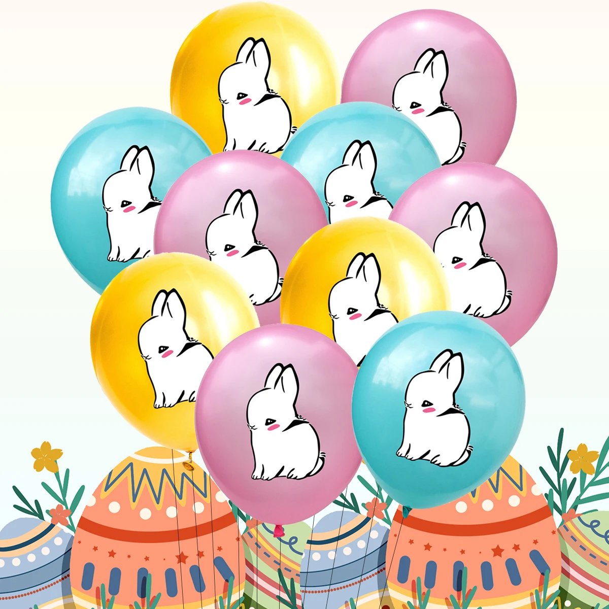 

Happy Easter Decor Rabbit Foil balloon Easter Eggs Latax balloon Bunny Children Gift Party Supplies