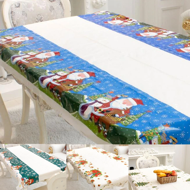 

Рождественская скатерть, украшения для кухонного обеденного стола, домашняя искусственная Рождественская скатерть для стола, домашний декор, декоративный коврик для стола