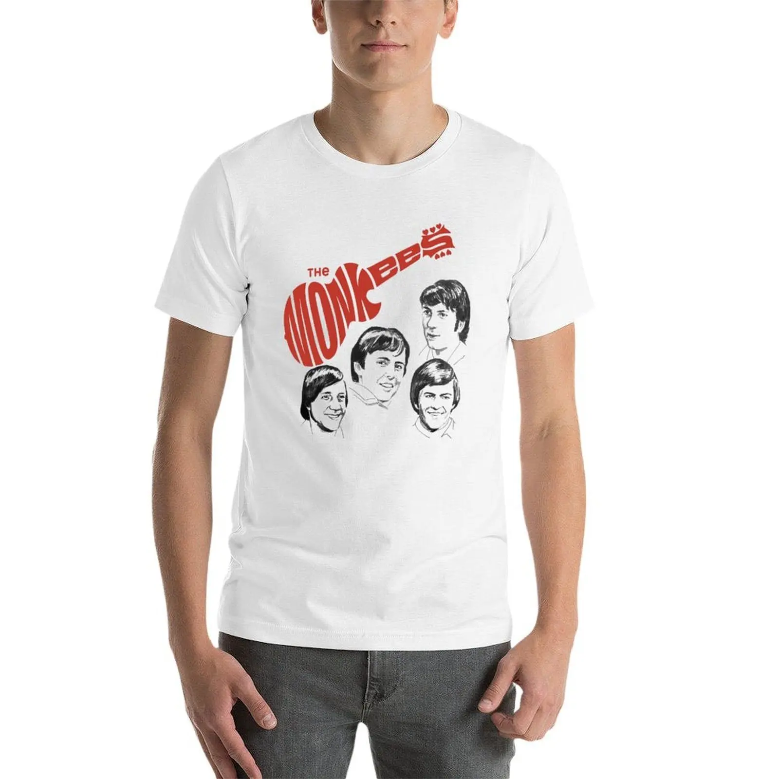 Фото Футболка Monkees, мужская футболка с индивидуальным принтом, роскошные футболки для мужчин, хлопковая футболка №3
