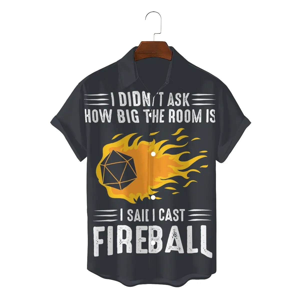 

DnD Game 3D Shirt I Cast Fireball Wizard Sorcerer DM Gift TTRPG Elegant Shirts Homme Men Clothing Ofertas Trendy