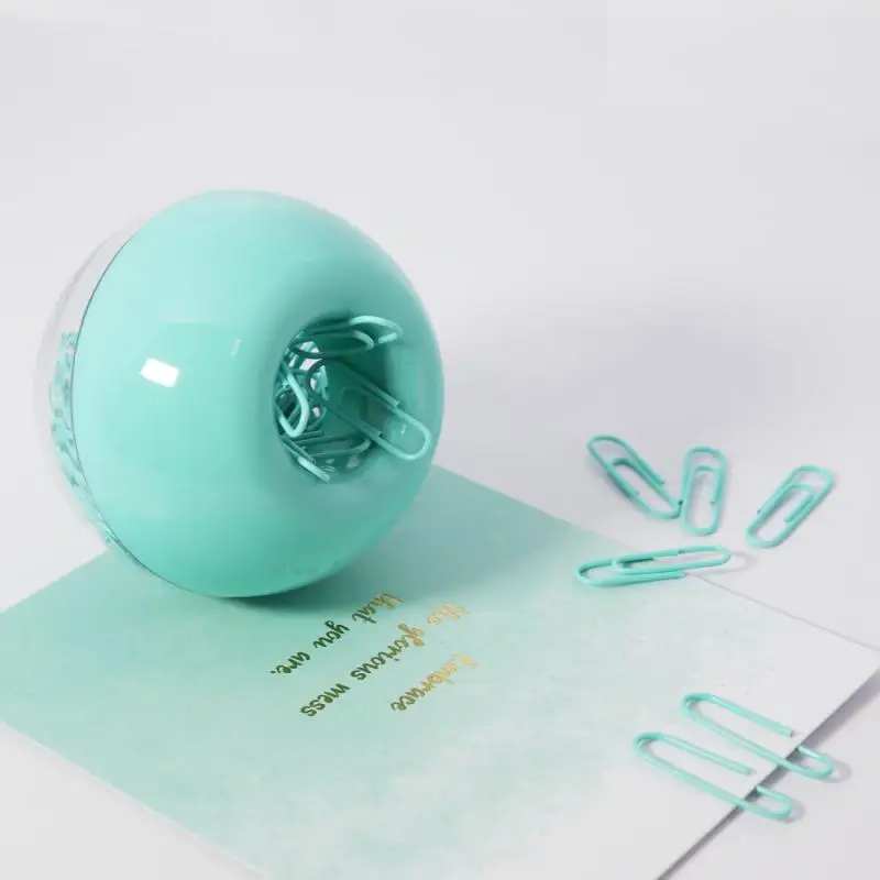 

High-quality Material Size7x7x6cm Magnetic Paperclips Holder For Home School Office Use Round Paper Clips Storage Box Save Space