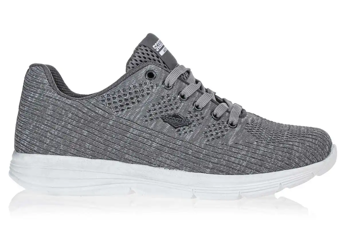 

Scooter - Gray Men Lace-Up Breathable Sneaker Summer 2021 Special Shoes