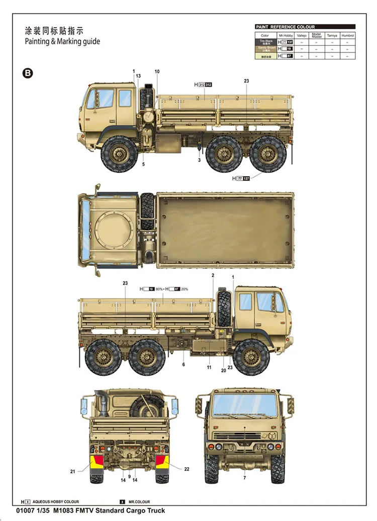 Модель военной сборки бронированный автомобиль 1:35 U. S. Тактический грузовик M1083 |